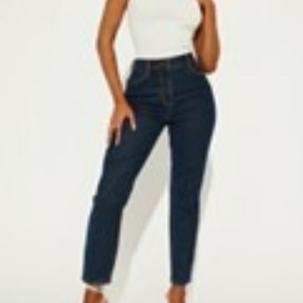 Stretch Mom Jeans - Dark Wash Size 15